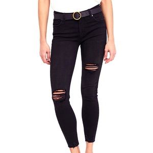 Free People Black Shark Bite Jeggings - Size 30